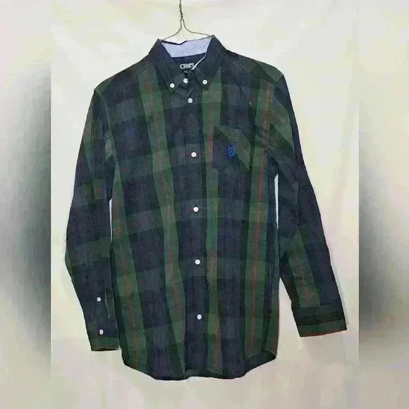 Chaps Boys Button Up Shirt sz 14/16 - Picture 1 of 6